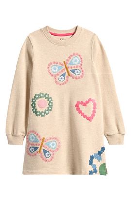 Mini Boden Mini Boden Kids' Embroidered Appliqué Sweater Dress