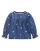Mini Boden Mini Boden Kids' Embroidered Chambray Frill Shirt - 3