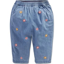 Mini Boden Mini Boden Kids' Embroidered Chambray Trousers 
