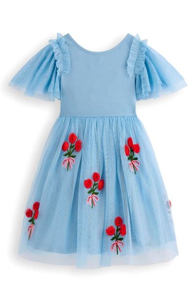Mini Boden Mini Boden Kids' Embroidered Tulle & Knit Dress
