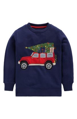 Mini Boden Mini Boden Kids' Festive Applique Sweatshirt