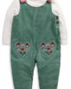 Mini Boden Mini Boden Kids' Festive Embroidery Corduroy Dungarees & Tee Set - 1