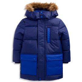 Mini Boden Mini Boden Kids' Fleece Lined Padded Faux Fur Trim Parka