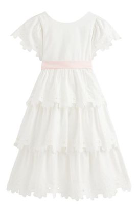 Mini Boden Mini Boden Kids' Floral Cutout Tiered Dress