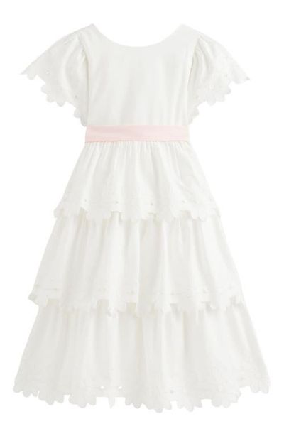 Mini Boden Mini Boden Kids' Floral Cutout Tiered Dress