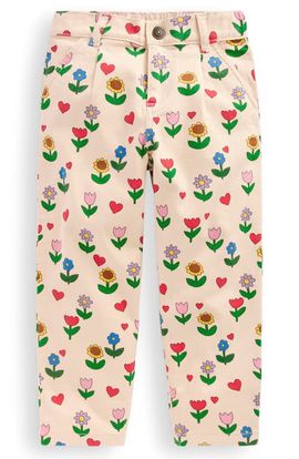 Mini Boden Mini Boden Kids' Floral Pleat Front Jeans