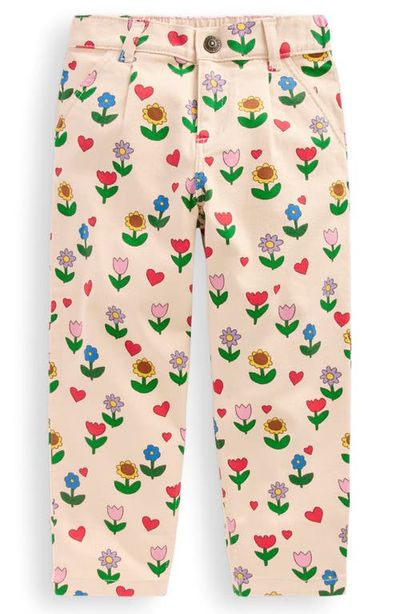 Mini Boden Mini Boden Kids' Floral Pleat Front Jeans