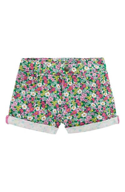 Mini Boden Mini Boden Kids' Floral Stretch Denim Shorts