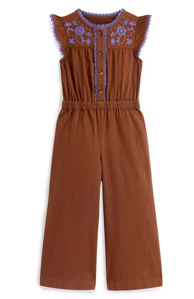 Mini Boden Mini Boden Kids' Flutter Sleeve Denim Jumpsuit