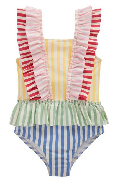Mini Boden Mini Boden Kids' Frill Peplum One-Piece Swimsuit