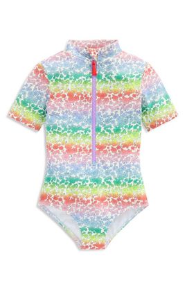 Mini Boden Mini Boden Kids' Front Zip Short Sleeve Swimsuit