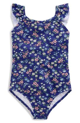 Mini Boden Mini Boden Kids' Hallie Frill Strap One-Piece Swimsuit
