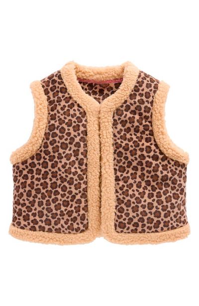 Mini Boden Mini Boden Kids' Leopard Printed Corduroy Gilet