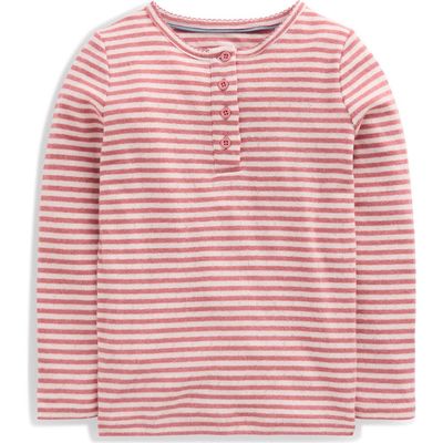 Mini Boden Mini Boden Kids' Long Sleeve Henley Pointelle T-Shirt