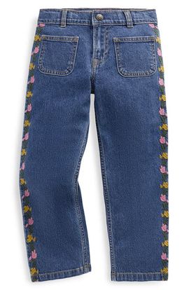 Mini Boden Mini Boden Kids' Patch Pocket Embroidered Straight Leg Jeans