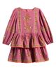 Mini Boden Mini Boden Kids' Placed Floral Long Sleeve Cotton Dress - 1