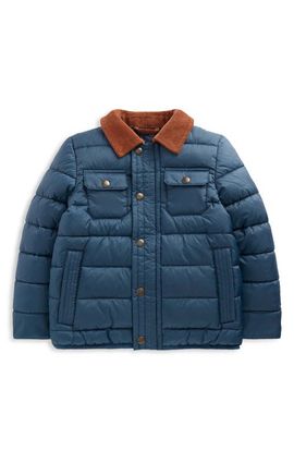 Mini Boden Mini Boden Kids' Quilted Jacket with Corduroy Collar