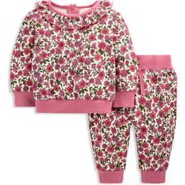Mini Boden Mini Boden Kids' Ruffle Neck Sweatshirt and Joggers Set