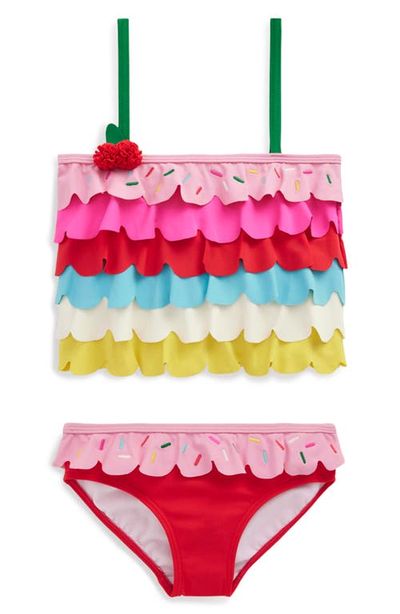 Mini Boden Mini Boden Kids' Ruffle UPF 50+ Two-Piece Swimsuit