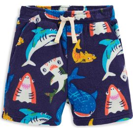 Mini Boden Mini Boden Kids' Shark Terry Cloth Drawstring Shorts