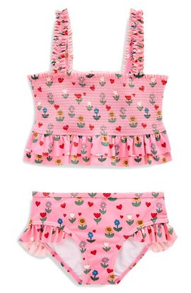 Mini Boden Mini Boden Kids' Smocked Peplum Two-Piece Swimsuit