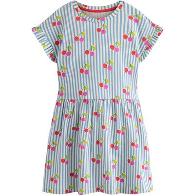 Mini Boden Mini Boden Kids' Stripe & Cherry Cotton Jersey Dress