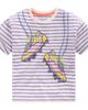 Mini Boden Mini Boden Kids' Stripe Appliqué Relaxed Cotton T-Shirt - 1