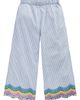 Mini Boden Mini Boden Kids' Stripe Eyelet Scallop Hem Cotton Pants - 1