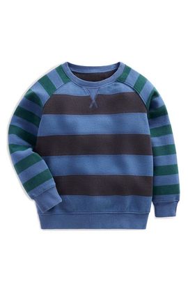 Mini Boden Mini Boden Kids' Striped Colourblock Sweatshirt