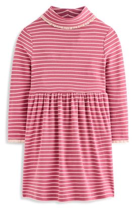 Mini Boden Mini Boden Kids' Striped Rib Mock Neck Dress