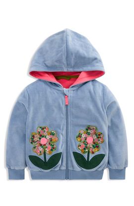 Mini Boden Mini Boden Kids' Velour Full Zip Hoodie