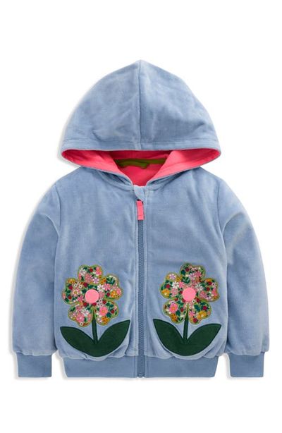 Mini Boden Mini Boden Kids' Velour Full Zip Hoodie