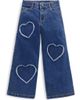 Mini Boden Mini Boden Kids' Wide Leg Heart Patch Jeans - 1
