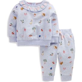 Mini Boden Mini Boden Ruffle Neck Sweat Set