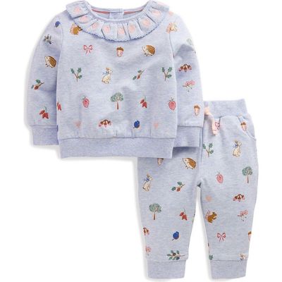 Mini Boden Mini Boden Ruffle Neck Sweat Set