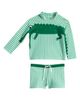 Mini Boden Mini Boden Stripe Long Sleeve Two-Piece Rashguard Swimsuit - 1