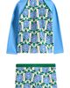 Mini Boden Mini Boden Turtle Print Rash Guard & Swim Trunks Set - 2