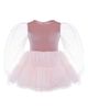 Mini Celebrities Mini Celebrities Grace' Balloon Sleeve Velvet Tulle Dress - 2