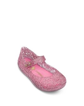 Mini Melissa Mini Melissa Girls' Campana Glitter Zigzag Mary Jane Flats