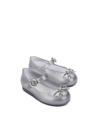 Mini Melissa Mini Melissa Girls' Sweet Love Chrome Ballet Flats