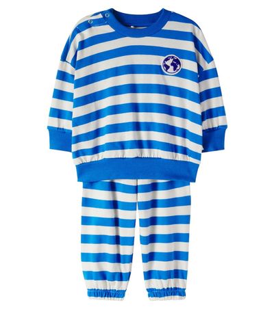 Mini Rodini Mini Rodini Baby cotton sweatshirt and pants set