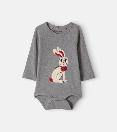 Mini Rodini Mini Rodini Baby patch-appliqué cotton-blend bodysuit