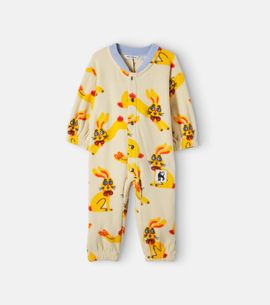 Mini Rodini Mini Rodini Baby printed fleece onesie