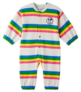 Mini Rodini Mini Rodini Baby Ritzratz striped cotton jersey jumpsuit