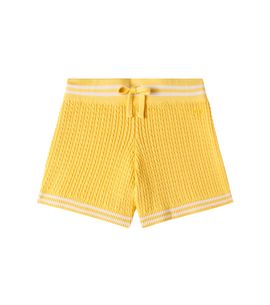 Mini Rodini Mini Rodini Cable-knit cotton shorts