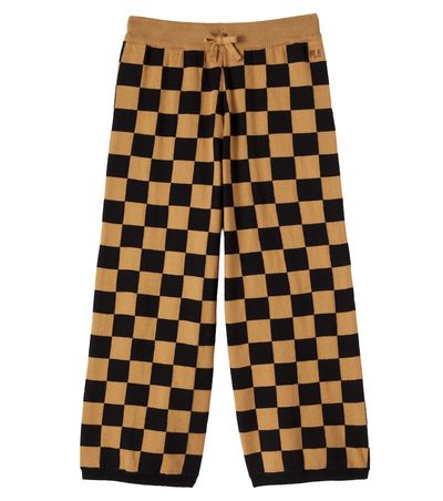 Mini Rodini Mini Rodini Checked knitted cotton pants