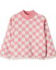 Mini Rodini Mini Rodini Checked knitted cotton sweater - 1
