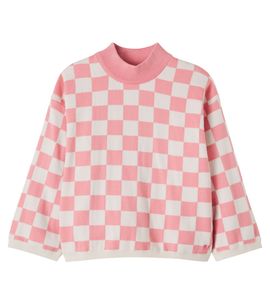 Mini Rodini Mini Rodini Checked knitted cotton sweater
