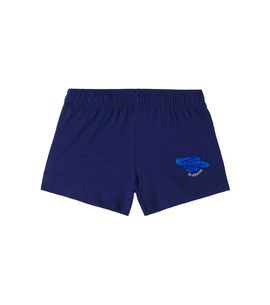Mini Rodini Mini Rodini Embroidered cotton jersey shorts