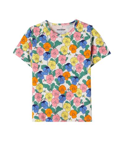 Mini Rodini Mini Rodini Floral cotton-blend jersey T-shirt